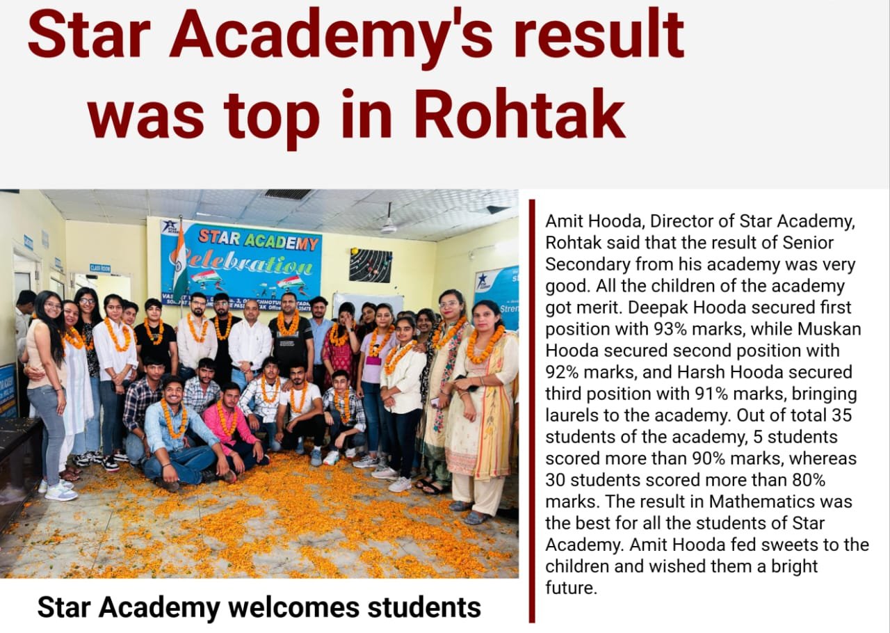 Outstanding Examination Results – Star Academy”